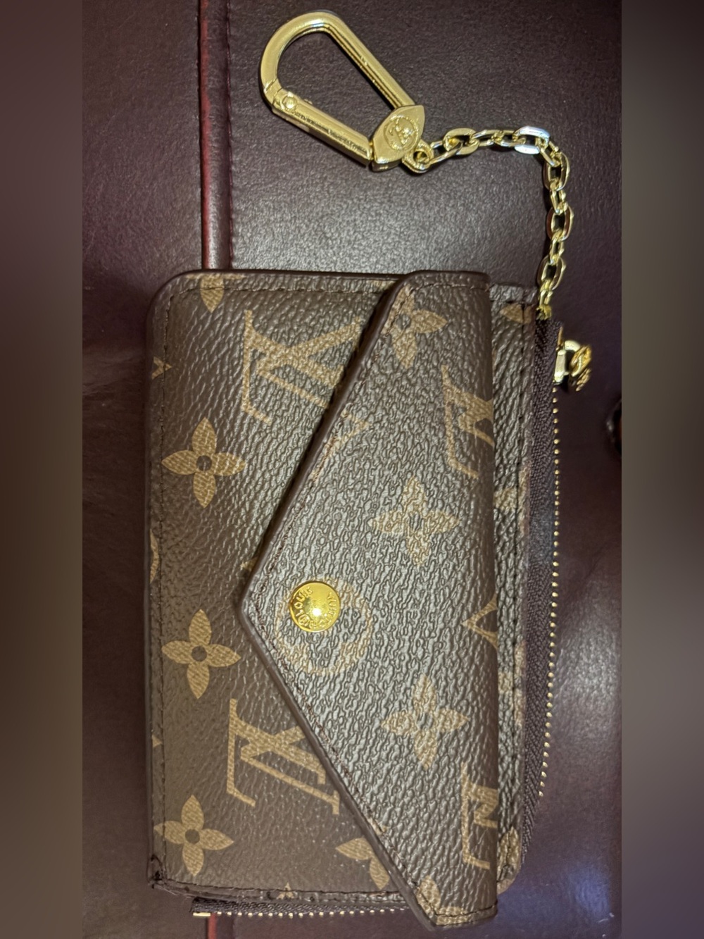 Louis Vuitton Monogram Card & Key Holder in Brown and Gold designers inspired! - Picture 4 of 7